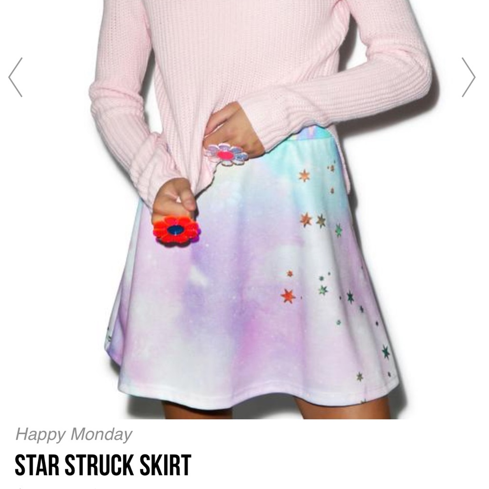 DollsKill Happy Monday Starstruck Skirt Size US S